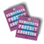Democrats Protect Abortion (4" x 4" Vinyl Sticker -- Pack of Two!)