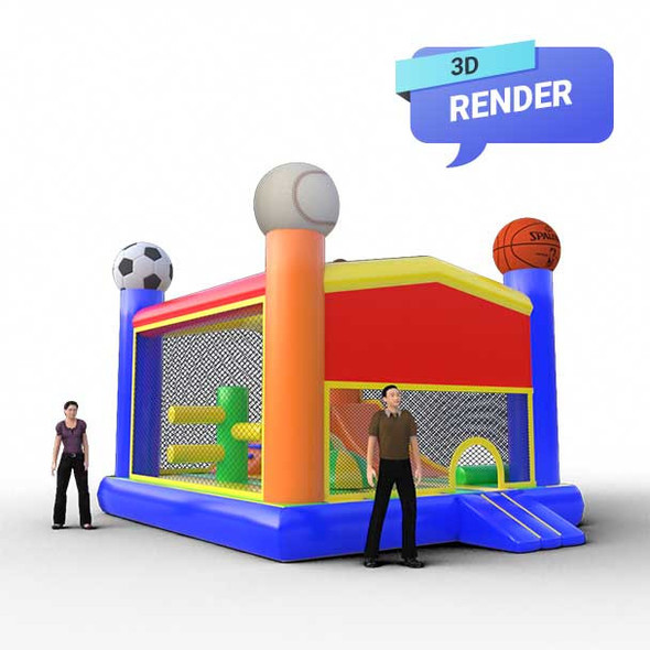 Combo Sport inflable para interiores y exteriores