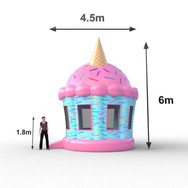 Diversión infantil con saltarín Helado de Cumpleaños