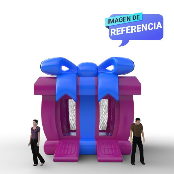 Caja de Regalo Azul y Roja Saltarín inflable