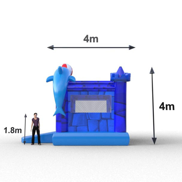 Castillo inflable temático de Delfines
