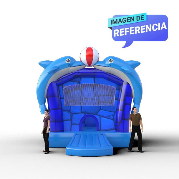 Saltarín Castillo Delfines inflable para niños