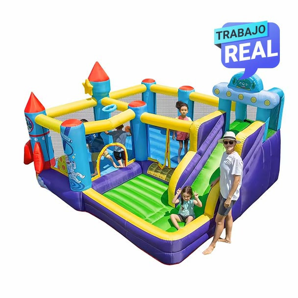 Instalación rápida de combo inflable