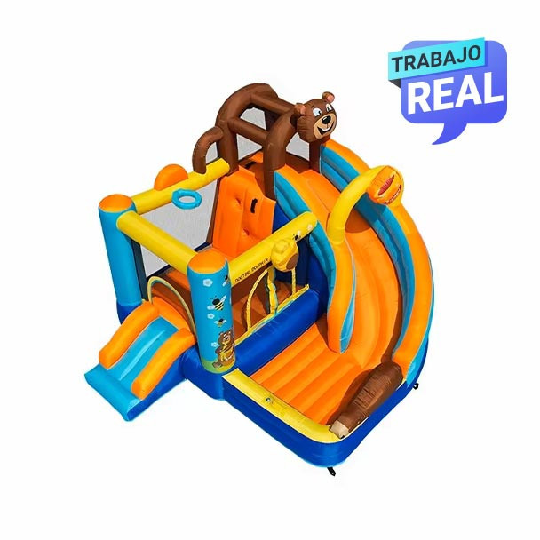 Combo inflable para diversión segura de niños
