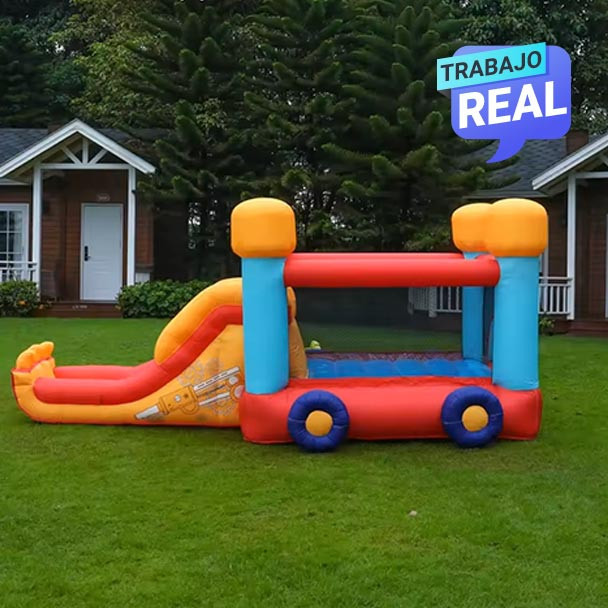 Saltarín Inflable Caterpilla para niños