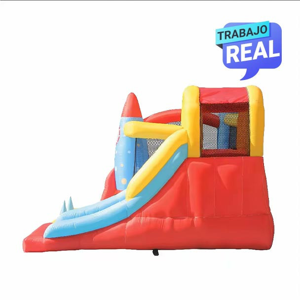 Saltarín Inflable Rocket Funny en uso exterior