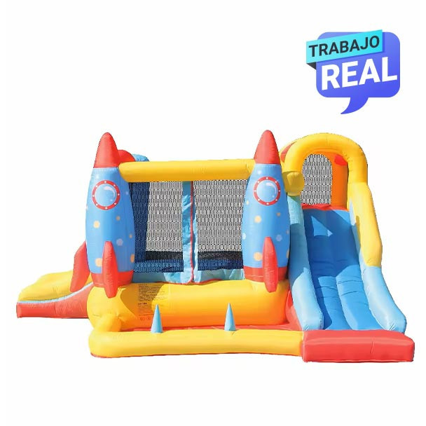Saltarín Inflable Rocket Funny resistente y seguro
