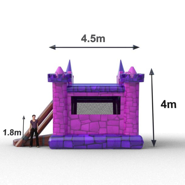 Saltarín Inflable Castillo Rosa | 4 - 4.5 metros