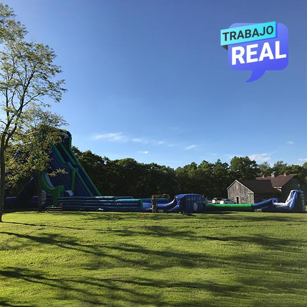 Deslizador  inflable  Atracción Sky Slide para eventos al aíre libre