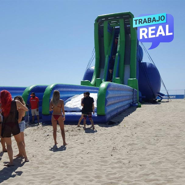 Deslizador  inflable Atracción Sky Slide para eventos comerciales