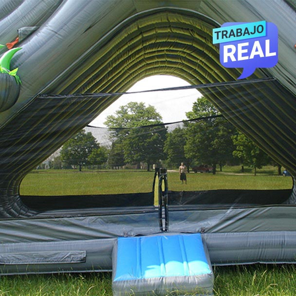 Inflable de troncos para uso comercial