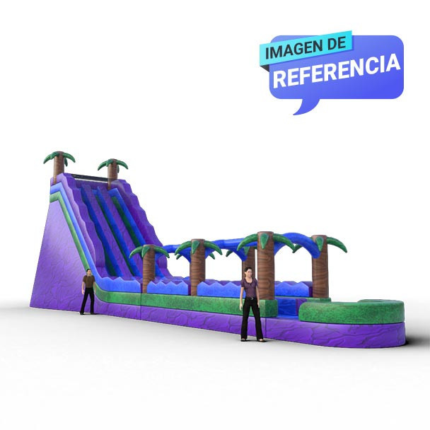 Deslizador Trueno Tropical Púrpura inflable