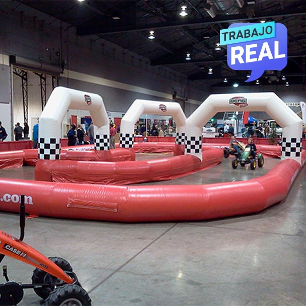 Inflable interactivo Carrera F1 para ferias