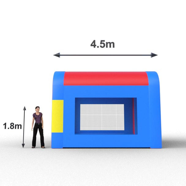 Cabina inflable para eventos de fútbol