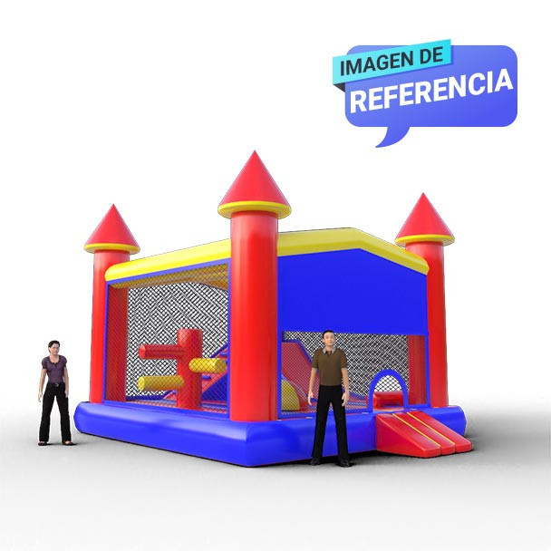 Combo inflable azul-rojo para eventos