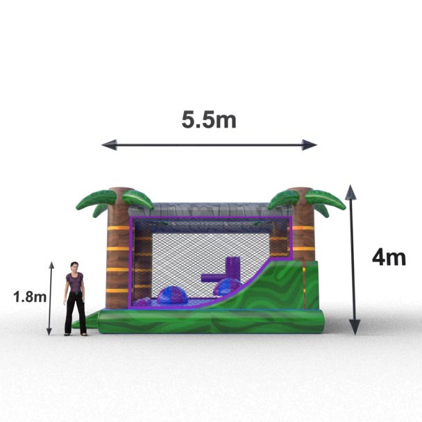 Inflable diseño tropical para eventos