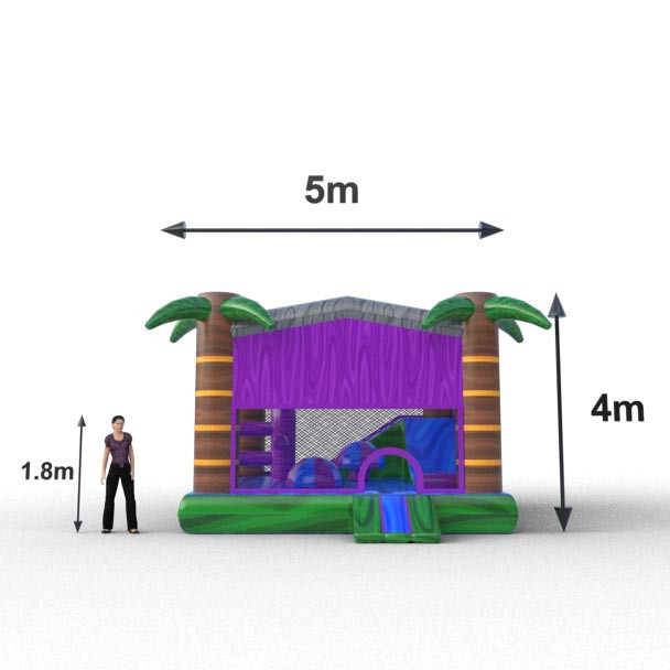 Inflable diseño tropical para eventos recreativos