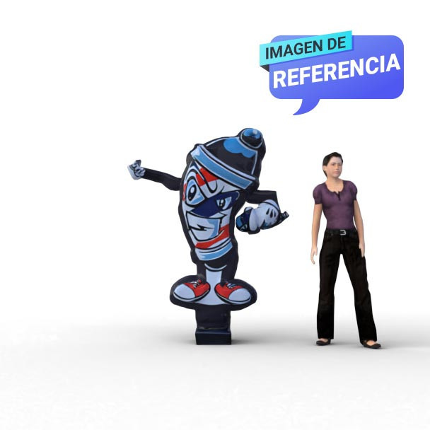 Llamador Inflable Troquelado Barbería 100% impresión digital | 2 a 4 metros