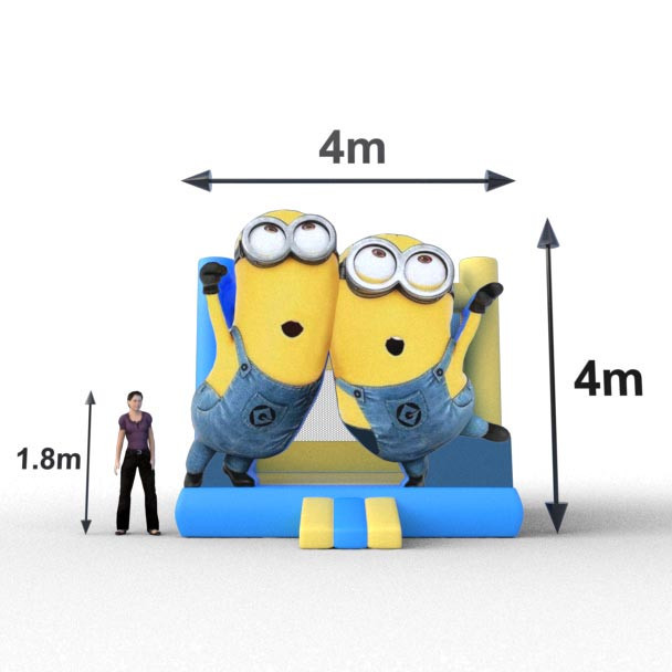 Saltarín  Inflable Colchón Frontal Minions | 4 X 4 X 4 metros.