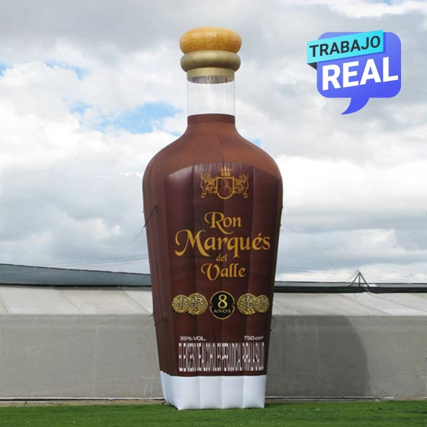 botella inflable de cerveza Ron Marquez Cali