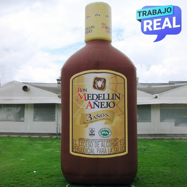botella de champan inflable bogota Ron Medellín añejo  Cali