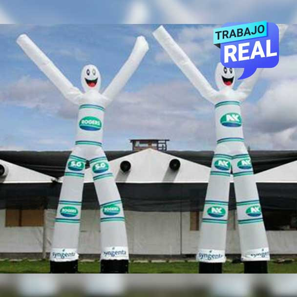 Sky Dancer Dos Piernas Inflable Blanco Bogotá