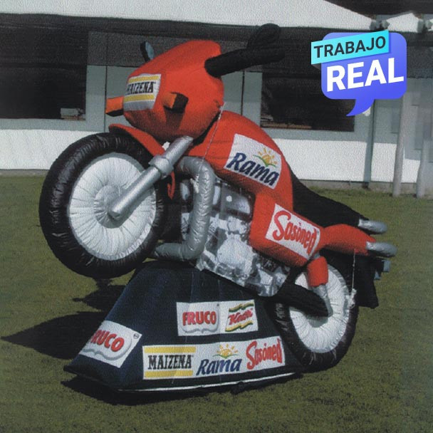 Moto Inflable con Motor Cali