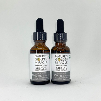 Nature's Golden Miracle Natural Unflavored CBD Tinctures - Broad