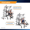 MD-9010G Smith Machine - Preacher Curls with Preacher Curl Pad and Curl Handle and Leg Developer Workouts – Leg Extensions