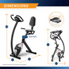 The Marcy Foldable Exercise Bike with High Back Seat NS-653 folds to save space