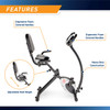 The Marcy Foldable Exercise Bike with High Back Seat NS-653 has ergonomic handles and adjustable seat for comfortable riding