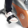 The Upright Exercise Bike ME-708 has gripped pedals with a loop for added safety