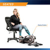 Bionic Body Compact Elliptical Trainer with Resistance Tubes in use by Kim Lyons while sitting