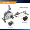 The Rowing Machine Marcy NS-40503RW has transportation wheels to help move the rower easily