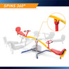 The  Gym Dandy Spinning Teeter Totter TT-360 spins 360 degree for a fun ride