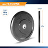 10 lbs. Olympic Bumper Plate by SteelBody to add weight to your HIIT Workout - dimensions