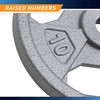 10lb Standard Size Grip Plate - Infographic -  Raised Numbers