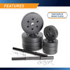 40 lbs Vinyl Dumbbell Weight Set by Marcy contains four pairs of weight plates that allows for a diversified workout 