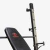 The Marcy Olympic Weight Bench MD-857 has bar catches on the pack of the post allowing you to do squats