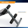 The Marcy Utility Bench SB-261W by Marcy includes roller pads to stabilize your intense workout