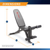 Marcy Deluxe Utility Weight Bench SB-350 - Infographic - Dimensions