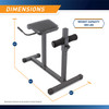 Roman Chair, Hyper Extension Bench  Marcy JD-3.1 - Infographic - Dimensions