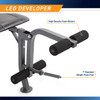 The Standard Bench with 100lb Weight Set Marcy Diamond Elite MD-2082W includes a leg developer so you can get a full body workout