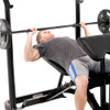 The Marcy Club Deluxe Mid Size Bench MKB-869 in use - bench press