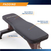 The SteelBody Flat Bench STB-10101 has a 2.5'' thick padding