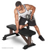 The SteelBody Flat Bench STB-10101 in use - one arm rows