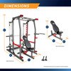 Marcy Pro Smith Cage Home Gym Training System | SM-4903 - Dimensions