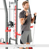 Marcy Pro Smith Cage Home Gym Training System | SM-4903 - curls using adjustable single handles 