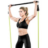 Kim Lyons using Bionic Body Training Kit w/ Exercise bar, Resistance Tube & Carabiner - BBKT-2020 - overhead press