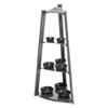 The Apex 3 Tier Kettlebell Rack VKBS-1N includes trays to prevent your kettlebell from sliding